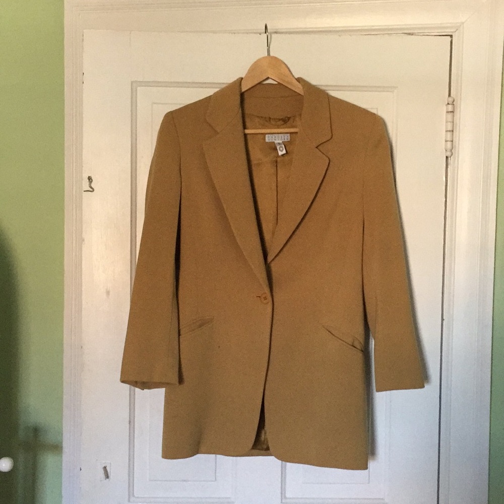 Barney’s New York Vintage camel wool blazer